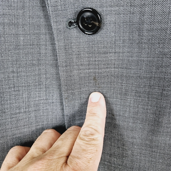 REISS | 3 piece grey/silver single button jacket suit set - Picture 9 of 16